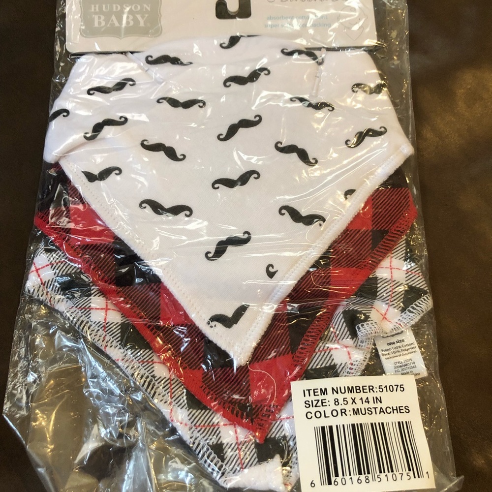 Set of 3 baby boy bandana bibs